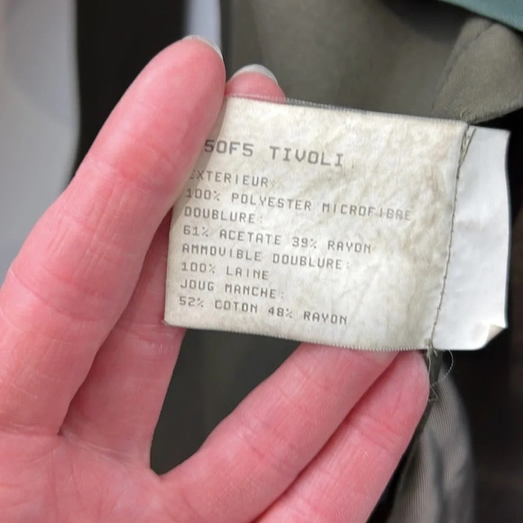 Men's  Newport Harbor Olive Green Trench Coat with Zip-out Wool Liner - Picture 8 of 14